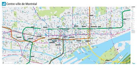 Carte du centre-ville de Montréal