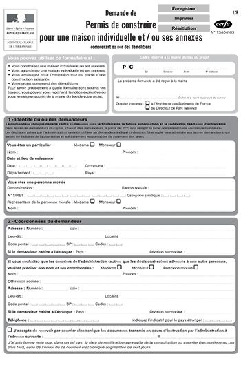 Céline Création Maison | Formulaire Cerfa de permis de construire