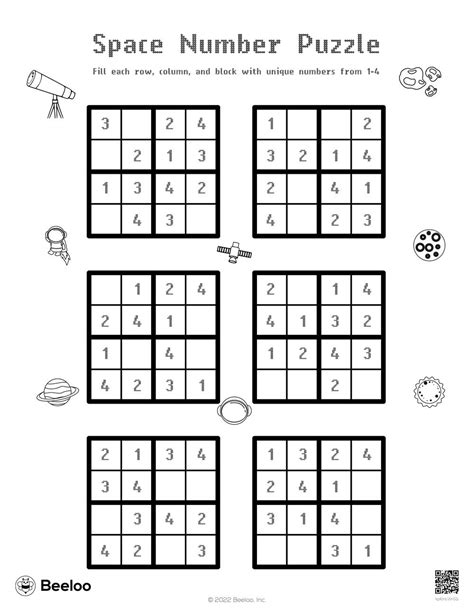 Space Number Puzzle • Beeloo Printable Crafts and Activities for Kids