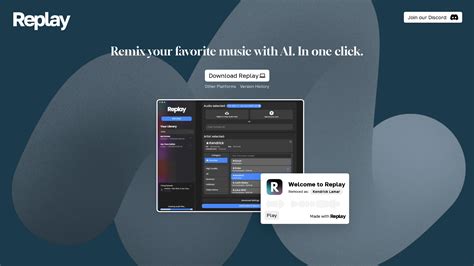 Replay AI-Remixez et clonez des voix avec l'IA en un clic.