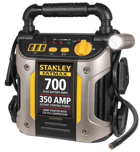 STANLEY FATMAX 700/350 Amp Jump Starter with 120 Psi Compressor, J7CS ...