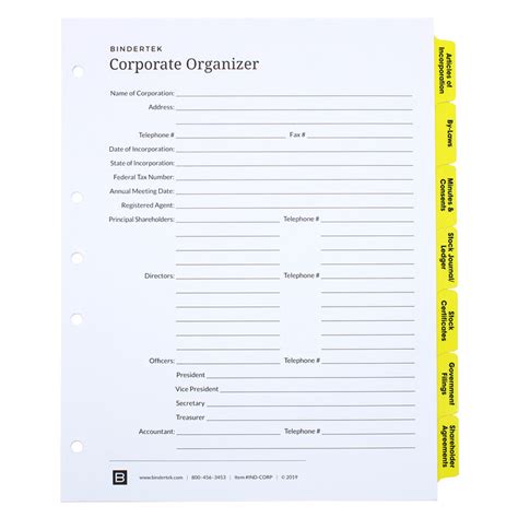 Corporate Kit with Seal, 3-Ring Executive Leather Binder - Bindertek