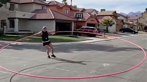 Woman breaks Guinness World Record for largest hula hoop spun