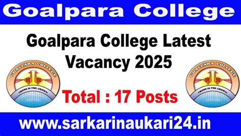 Assam Govt Jobs, Goalpara College Latest Vacancy 2025 Apply