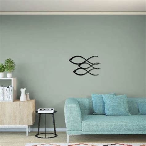 Homemania Decorazione da Parete Pesci 50x30 cm in Acciaio Nero | Leroy ...
