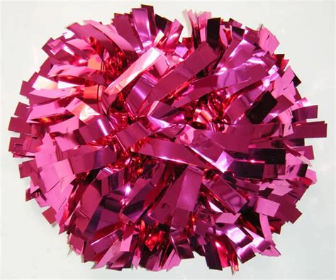 Cheerleading Metallic Hot Pink Pom Poms - Durable & Stylish