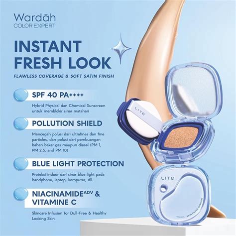WARDAH, Wardah Lite Skin Filter Cushion 01 Fair 11g | Watsons Indonesia