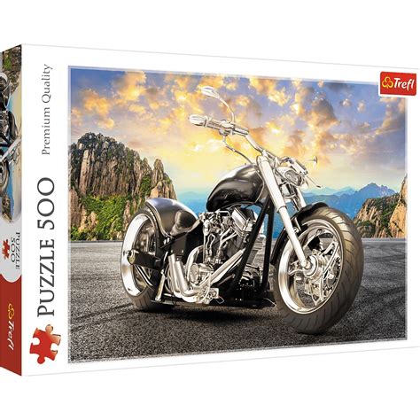 Puzzle Black Motorcycle Trefl-37384 500 pieces Jigsaw Puzzles - Cars ...