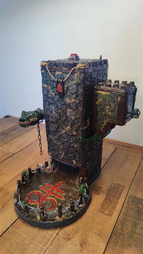 [OC] I built, sculpted and painted this dice tower. : r/DnD
