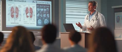 Doctor Giving a Lecture to Medical Students in a Classroom | Premium AI ...