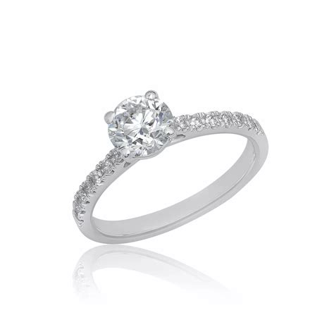 0.50 Carat Bague De Fiançailles Classique En Diamant De Laboratoire ...