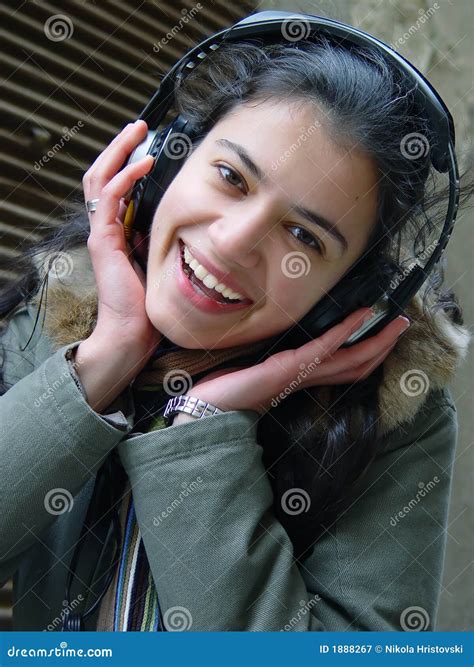 Girl listening music stock image. Image of alone, emotion - 1888267