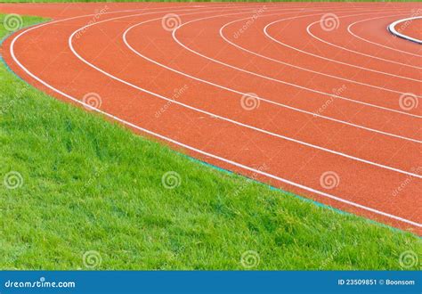 Curve of running track stock image. Image of field, pattern - 23509851