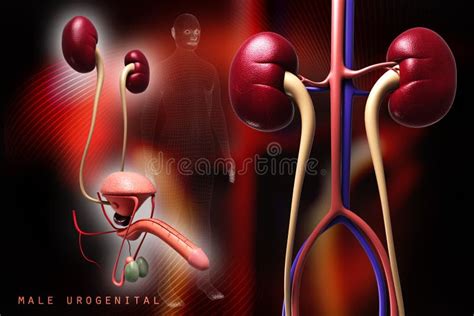 Appareil urinaire humain illustration stock. Illustration du aorte ...