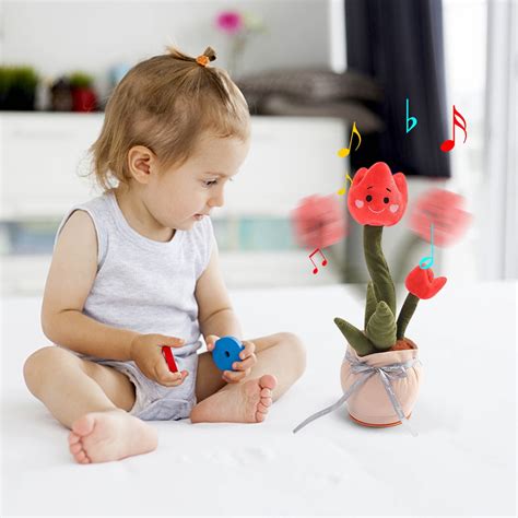 Toys Clearance 2023! CWCWFHZH Dancing Tulips Plush Toy Electronic with ...