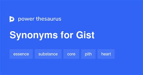 GIST Synonyms: 1 173 Similar Words & Phrases