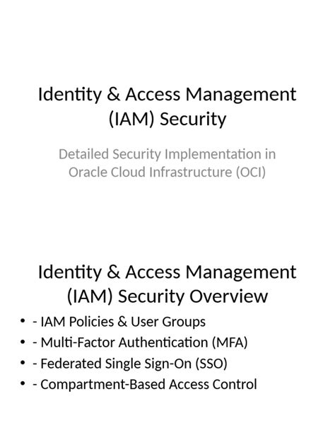 OCI IAM Security | PDF