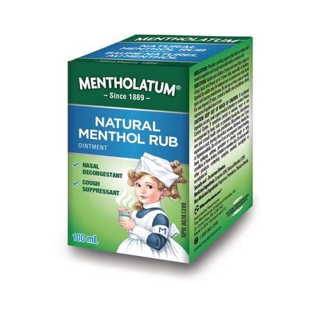 Mentholatum Natural Menthol Rub, The classic remedy that generations of ...