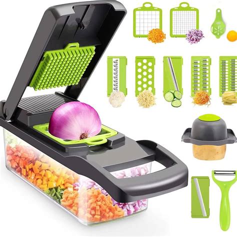 14 15pcs Vegetable Chopper Kitchen Multifunctional Food Chopper Onion ...
