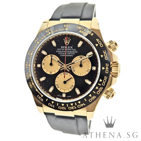 LIKE NEW!!! ROLEX 18K YELLOW GOLD COSMOGRAPH DAYTONA OYSTERFLEX “AN ...