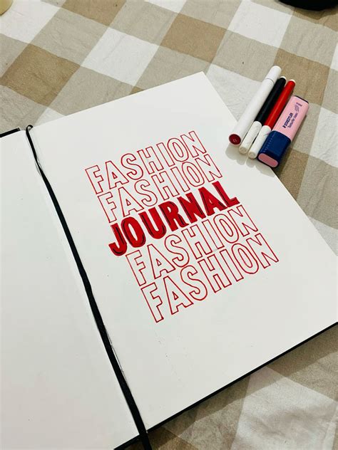 Fashion Journal First Page Ideas