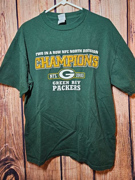 Vintage Green Bay Packers 2003 NFC North Division Champions T Shirt