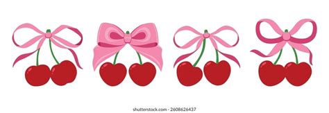cherrys bows royalty  images stock  pictures