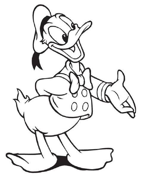 Donald Duck Cartoon Coloring Page