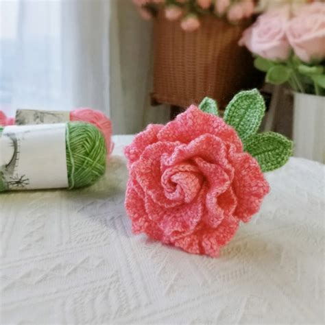 Dreamy Rose Pattern Crochet Flower PDF Pattern Craft DIY Tutorial For