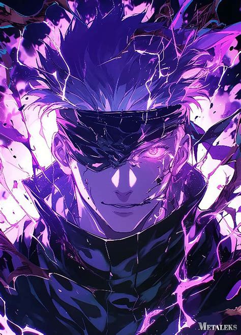 Gojo Satoru Purple ZeetArt 11 15 7 SAFE WALL MAGNETIC Anime Art