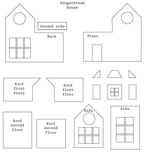 Gingerbread House Printable Template Printable Yearly Calendar