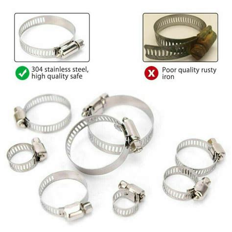 101 Pcs Assorted Stainless Steel Hose Clamp Kit With No Driver Jubilee