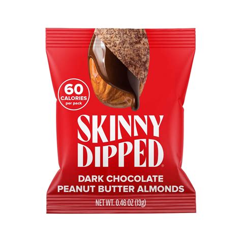 SkinnyDipped Dark Chocolate Peanut DPF11 Butter Almonds Healthy Snack