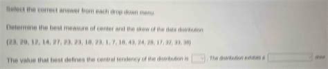 Solved Select The Correct Answer From Each Drop Down Menu Determine