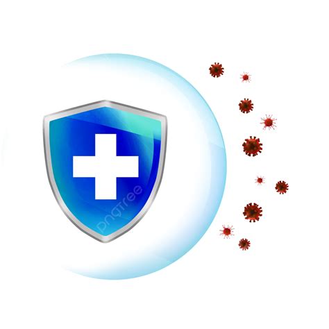 Blue Medical Health Protection Shield Virus Transparent Images ...