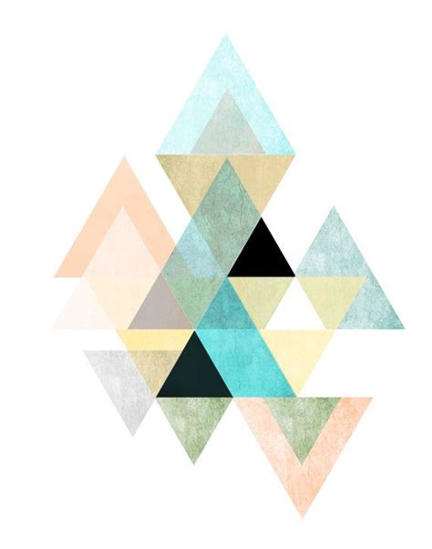 Triangle Print Printable Art Geometric Art Scandinavian Art