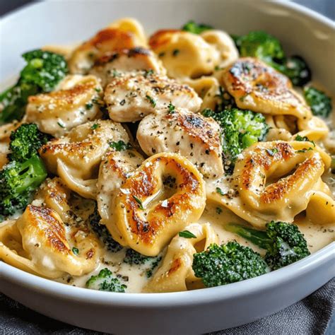 Garlic Parmesan Tortellini With Chicken And Broccoli