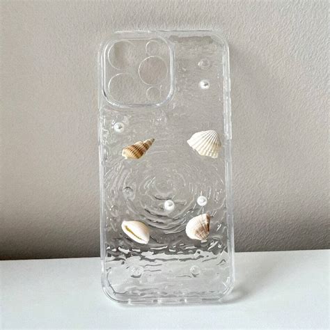 Cute D Wave Pattern Sea Shell Conch Design Phone Case Compatible