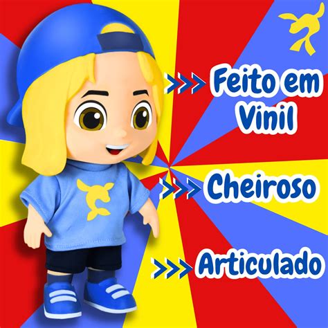 Boneco Luke Aventureiro Cm Original Filho Luccas Neto Infantil Vinil