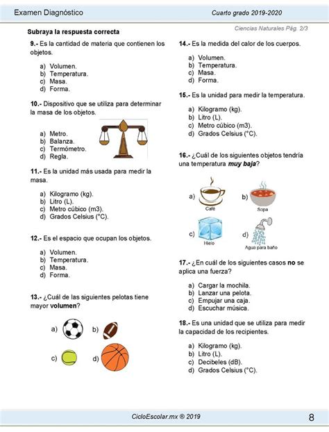 Examen Diagn Stico Cuarto Grado Cuarto Grado Examen