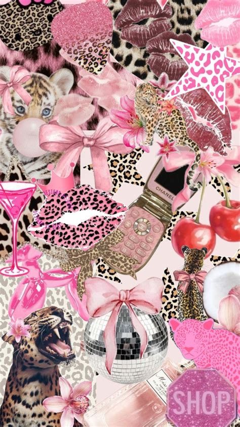 Glamour In Pink Leopard Wallpaper Iphone Wallpaper Orange