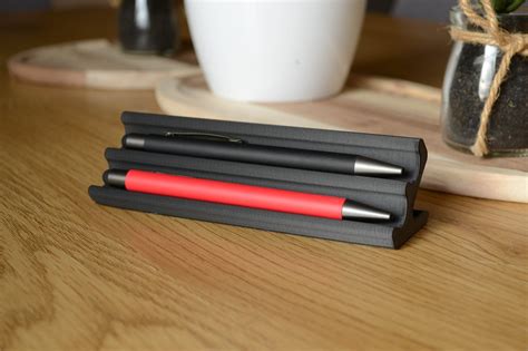 Modern Black Pen Holder Desktop Pen Holder 3D Printed Pen Rest Etsy