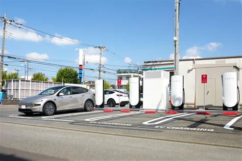 tesla reaches  supercharger locations  japan