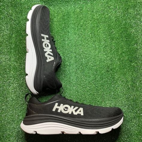 Hoka One Gaviota Mens Size E Wide Black White Running Shoes