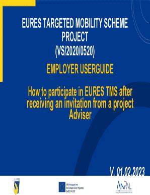 Fillable Online How To Participate In Eures Tms After Receiving An