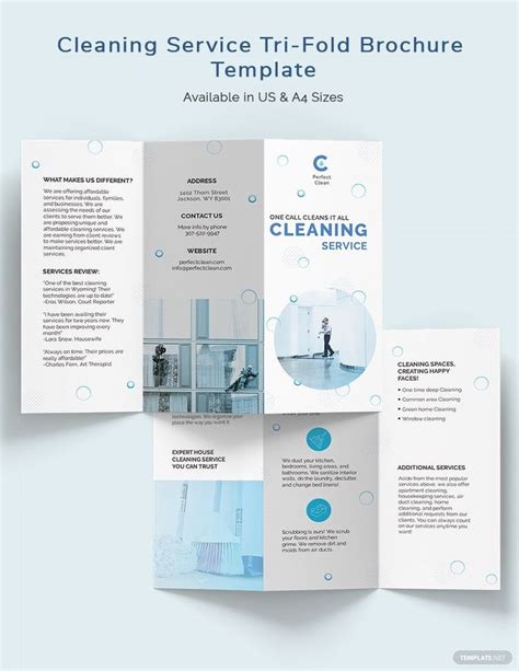 Cleaning Services Tri Fold Brochure Template