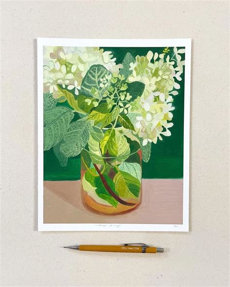 Michelle Morin On Instagram Hydrangea And Sage Archival Print