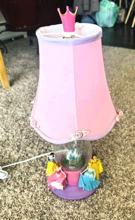 Disney Princess Lamp Aurora Bell Cinderella Snow White Enchanted Castle