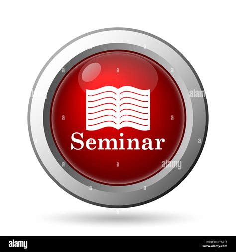 Seminar Icon Internet Button On White Background Stock Photo Alamy