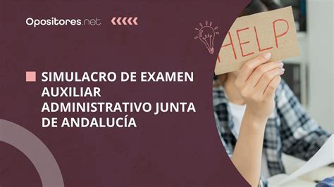 Simulacro de examen de Auxiliar Administrativo de la Junta de Andalucía